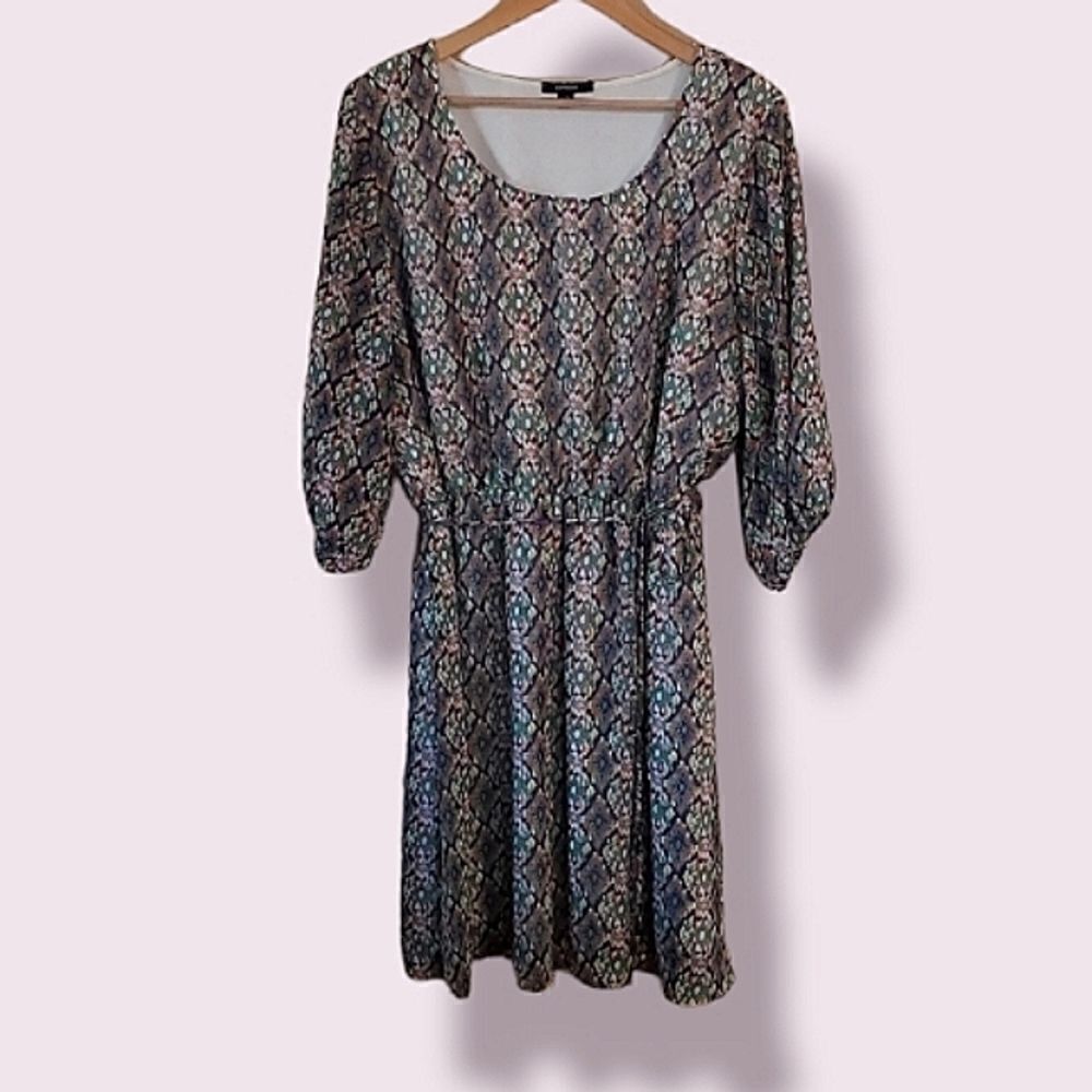 Espresso Ballet puff sleeve dress 2X